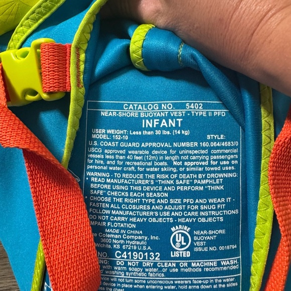 Stearns Puddle Jumper Kids Life Jacket - Green and Blue - Picture 2 of 3